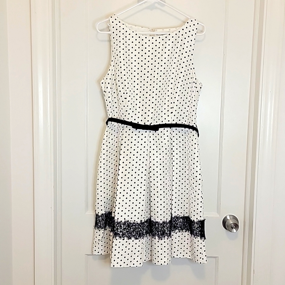 Danny and Nicole Polka Dot Dress-Size 12